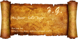 Hujber Gábor névjegykártya