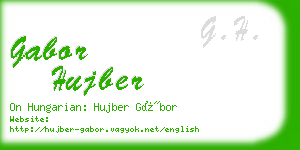 gabor hujber business card